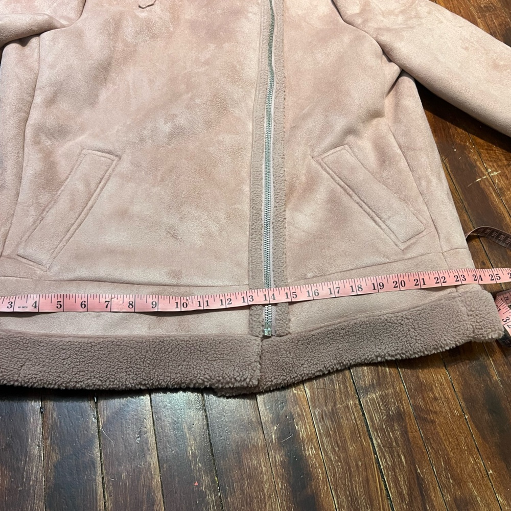 LOFT Faux Suede Sherpa Moto Jacket - Picture 16 of 16